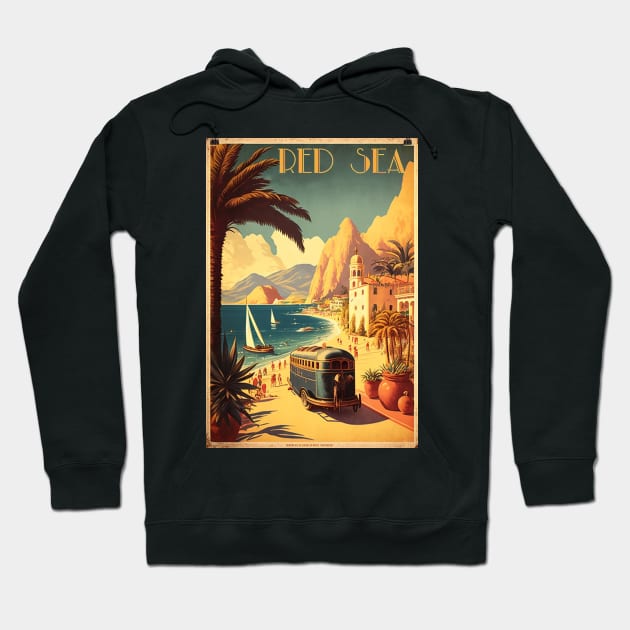 Red Sea Resort Vintage Travel Art Poster Hoodie by OldTravelArt